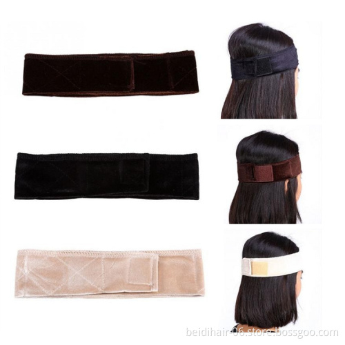 Elastic Non Slip Velvet Wig Head band with Soft Scarf Hair Band For Wigs  Adjustable Breathable Lace Wig Band
